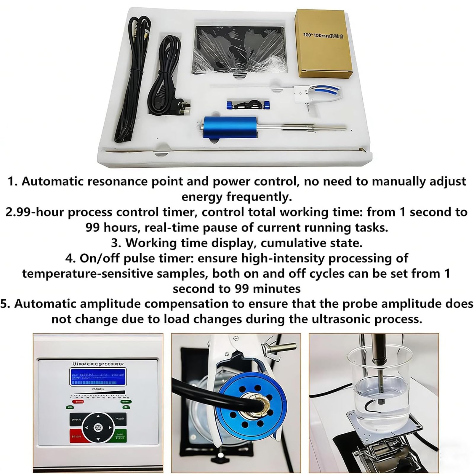 Hochgeschwindigkeits-Homogenisator, Labor-Dispergierer, Emulgator, Digitales Handgerät Mit Ultraschall, Zellaufschlussgerät Für Biologie Und Industrie, < 600 Ml Fassungsvermögen 3mmprobe