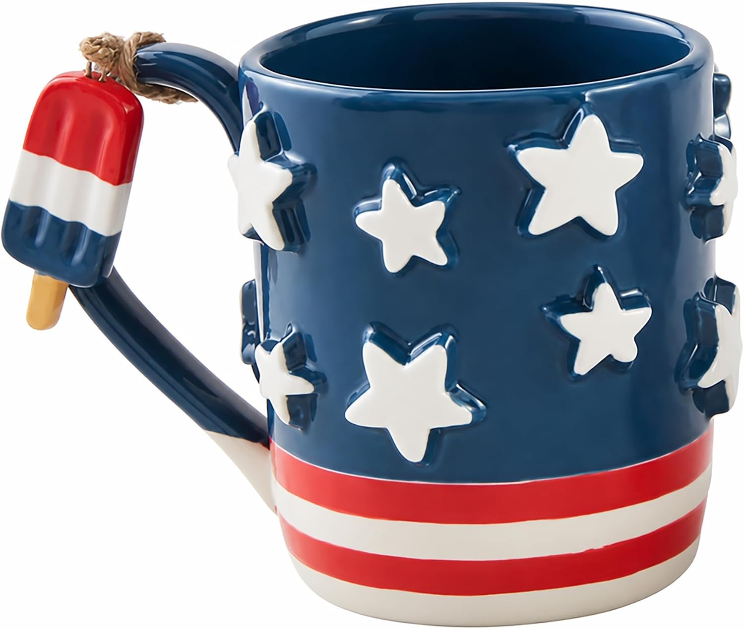 Mud Pie Stars Americana Mug Set,15 oz, America 250 Mug Set