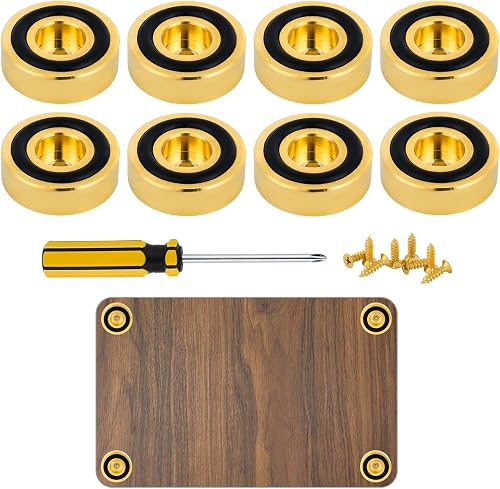 8pcs Brass Cutting Board Feet, 1.18in/3cm Anti Slip Cutting Board Stabilizer Pad