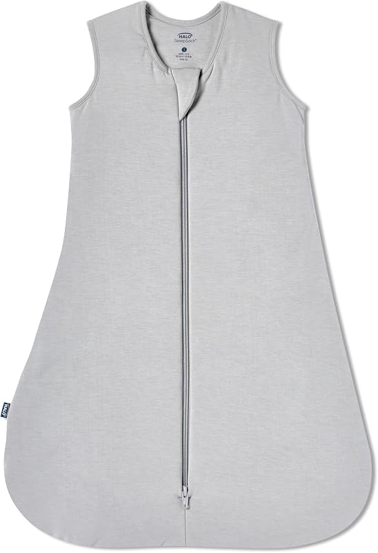 HALO SuperSoft Bamboo Wearable Blanket 1.5 TOG – Buttery Soft, Plush Baby Sleep Sack for Newborns, Infants & Toddlers, Hip-Healthy Design, Machine Washable, 0 – 6 Months, Small, Storm Grey