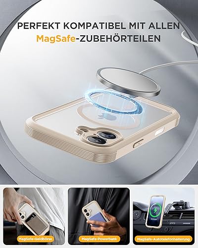 Miniatura 614 de Miracase Glass Series - Funda magnética para iPhone 15, compatible con MagSafe, de cuerpo completo, protector de pantalla de vidrio 9H integrado