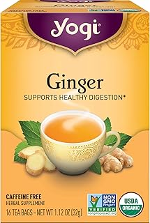Sponsored Ad - Yogi Tea - Ginger Tea (6 Pack) - Supports Healthy Digestion - Soothing and Spicy Blend - Caffeine Free - 96...