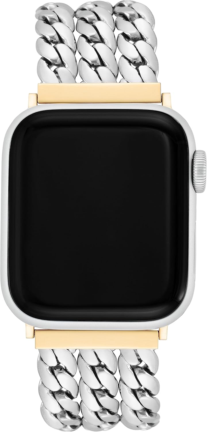 Anne Klein Fashion Chain Bracelet for Apple Watch Secure, Adjustable, Apple Watch Band Replacement, Fits Most Wrists