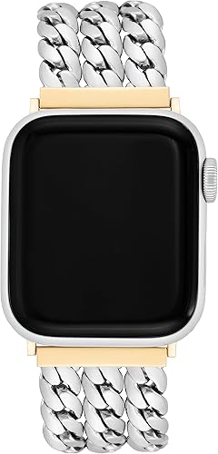 Anne Klein Pulsera de cadena de moda para Apple Watch, segura, ajustable, repuesto de correa de Apple Watch, se adapta a la mayoría de muñecas