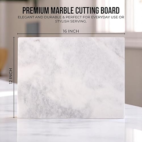 Miniatura 6 de Tabla de cortar de mármol de alta calidad para cocina, losa de mármol versátil, tabla de pastelería y mucho más. Mejora tu experiencia culinaria con