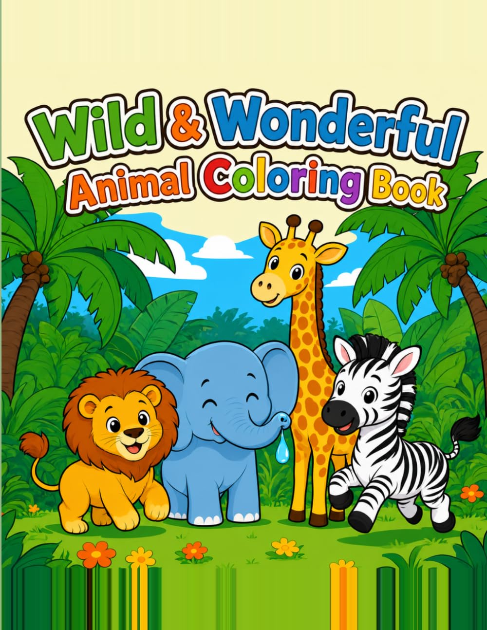 Wild & Wonderful Animal Coloring Book: A Jungle Safari Coloring Adventure for Kids Ages 4-8