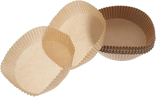 Miniatura 3 de LIFKOME 100 piezas de papel desechable para freidora de aire de 6.29 pulgadas, hojas de pergamino redondas a prueba de grasa y agua, antiadherentes,