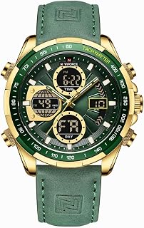 Men Military Sports Digital Watches Stylish Casual Analog Quartz Waterproof Watch Sport Multifunction Leather Wristwatch Business Dress Wrist Watch for Men