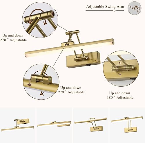 Miniatura 5 de Joossnwell Luz de imagen inalámbrica funciona con pilas con control remoto, luces de arte LED para pinturas, recargable, regulable y temporizador,