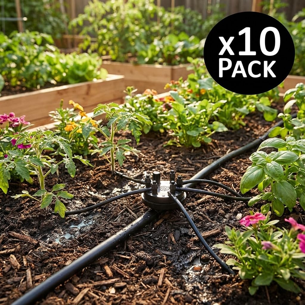 Suinga Set di 10 Gocciolatori Autocompensanti XB106 R.Bird con 6 Uscite da 4 Litri, Gocciolatori per Irrigazione a Goccia e Microirrigazione