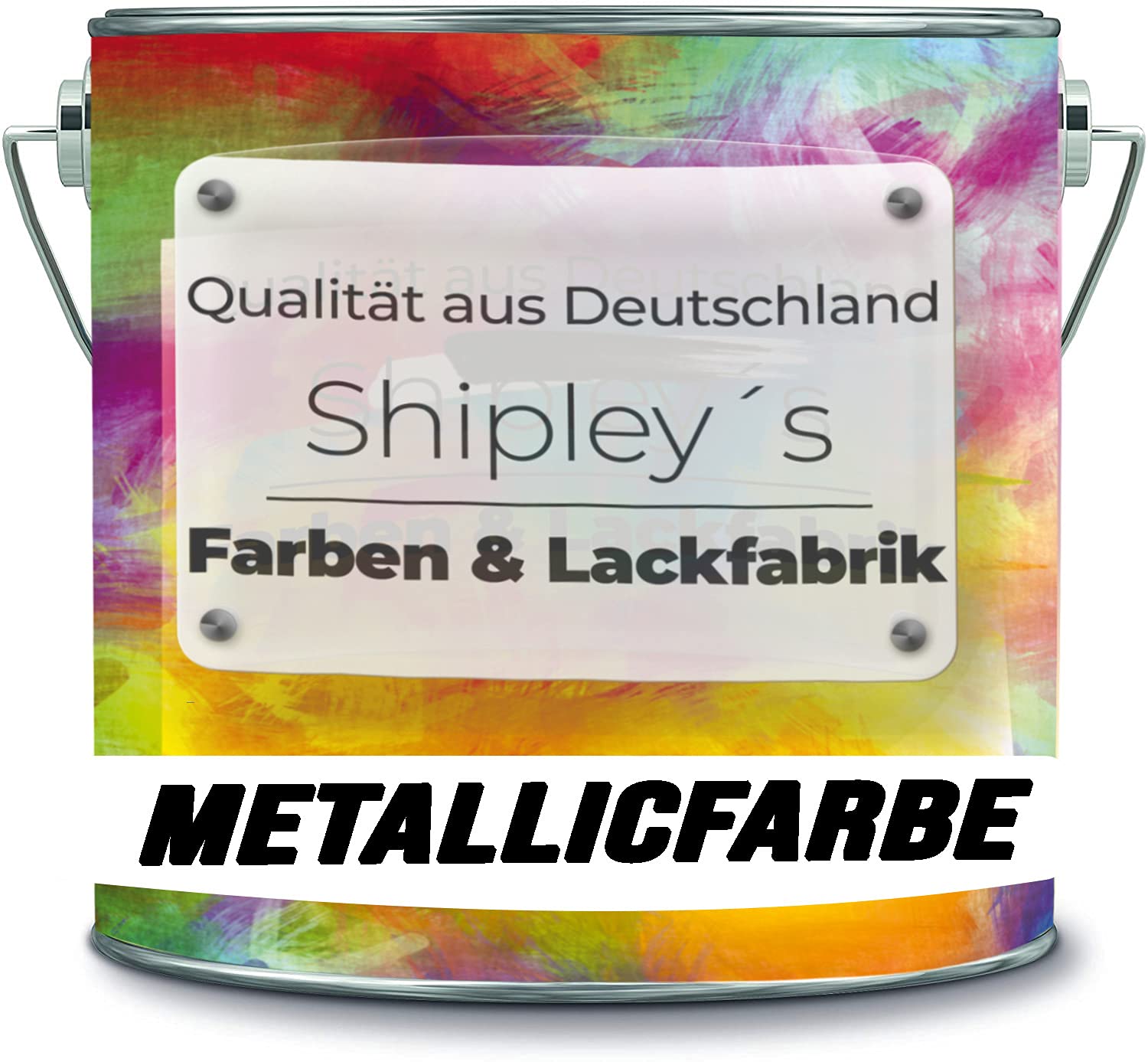 Shipley's Farben & Lackfabrik Farba metaliczna farba do ścian wewnętrznych o jedwabistym połysku w wielu ekskluzywnych kolorach wysokiej jakości farba metaliczna (10 l, antracyt)