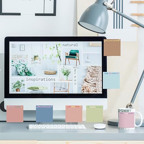 Miniatura 5 de Zonon 36 notas adhesivas inspiradoras de 3 x 3 pulgadas, divertidos bloc de notas motivacionales, regalos positivos para profesores, enfermeras,