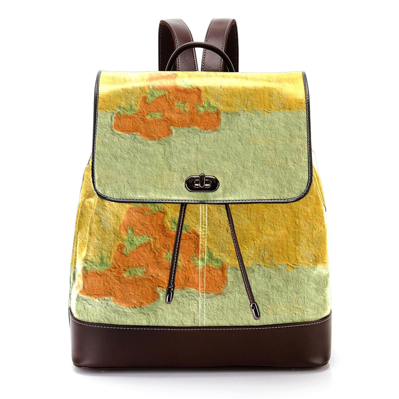 Sac à dos tendance multicolore en cuir synthétique pour adolescente