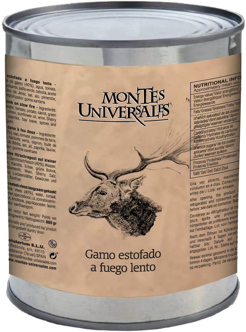 Gedünstetes Damhirschragout auf kleiner Flamme Montes Universales (880g)