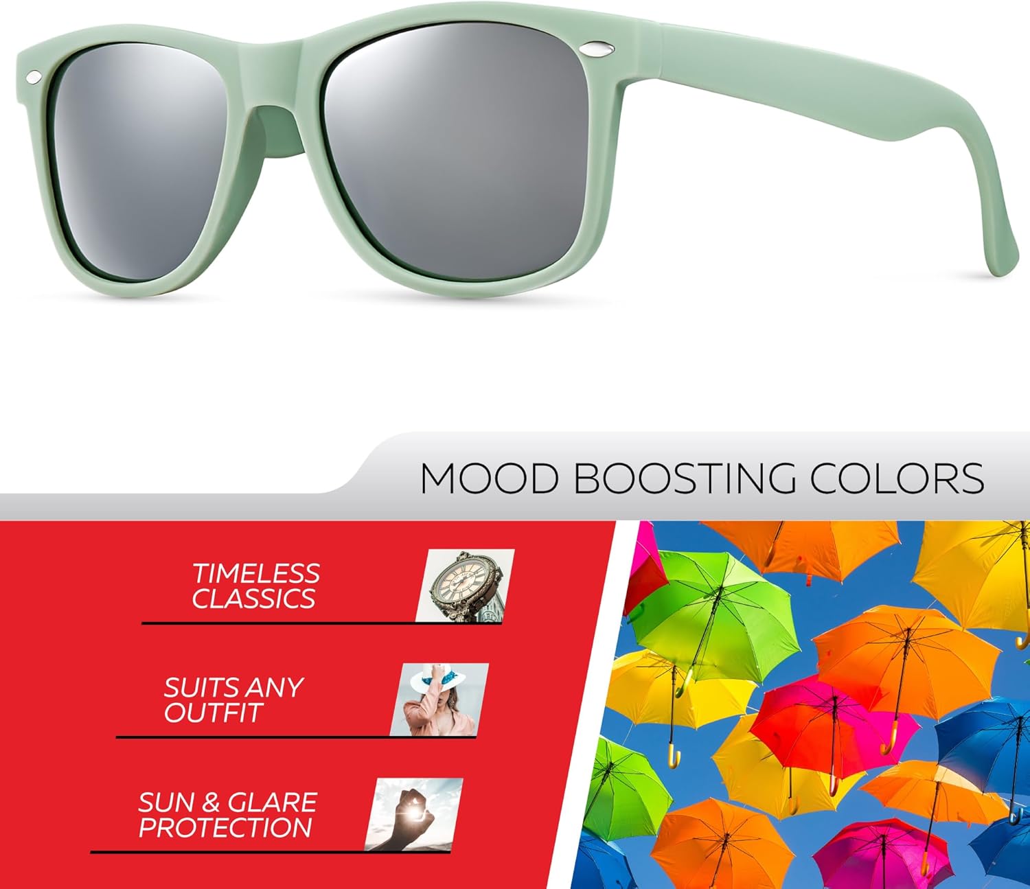 Retro Rewind Polarized Sunglasses for Men and Women - UV Protection Classic Sun Glasses - Image 2