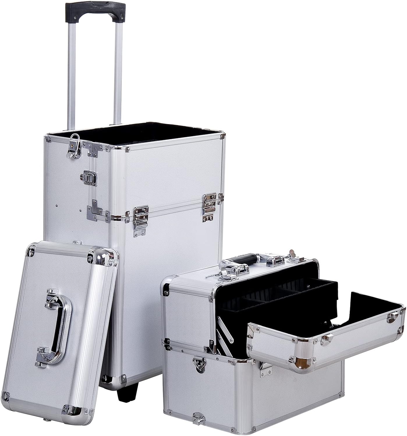 HOMCOM - Trolley Make up Artist professionale Beauty Case Trucco Alluminio HOMCOM - Trolley Make up Artist professionale Beauty Case Trucco Alluminio