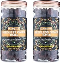 MARKSTOR Seedless Omani Dates 1Kg Pack Offer (Khajoor/Khajur)|Premium Selection|[500G X 2]|No Cholesterol|No Added Sugar|Dates Dry Fruits,fresh