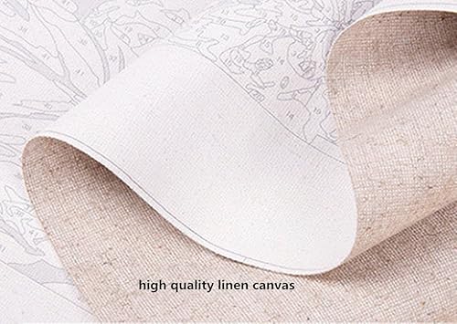 Miniatura 3 de SONBY Kits de pintura por números para adultos y niños, pintura retro de galletas de café por números para decoración de pared del hogar, 16 x 20