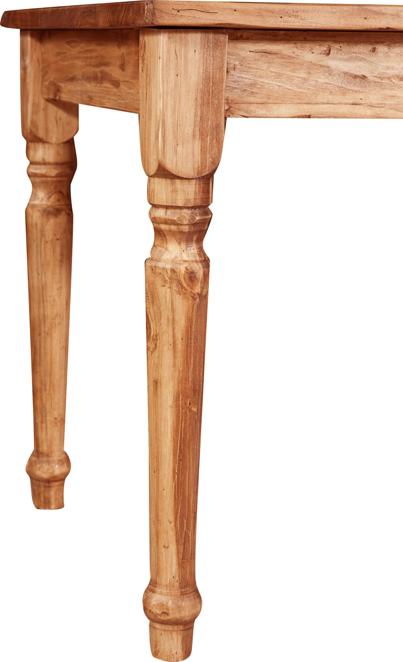 Biscottini Table de bureau bois 120x80x80 cm - Table de cuisine en tilleul massif - Table à manger pour intérieur et extérieur - Table en bois massif avec tiroir