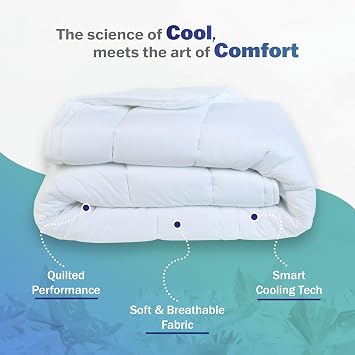 Martex Brrr Cooling Mattress Pad Plush Quilted Down-Alt Layer with Triple Chill Effect Breathable, Moisture-Wicking & Quick-Dry Cooling Technology Deep Pocket Fits up to 18 King, White