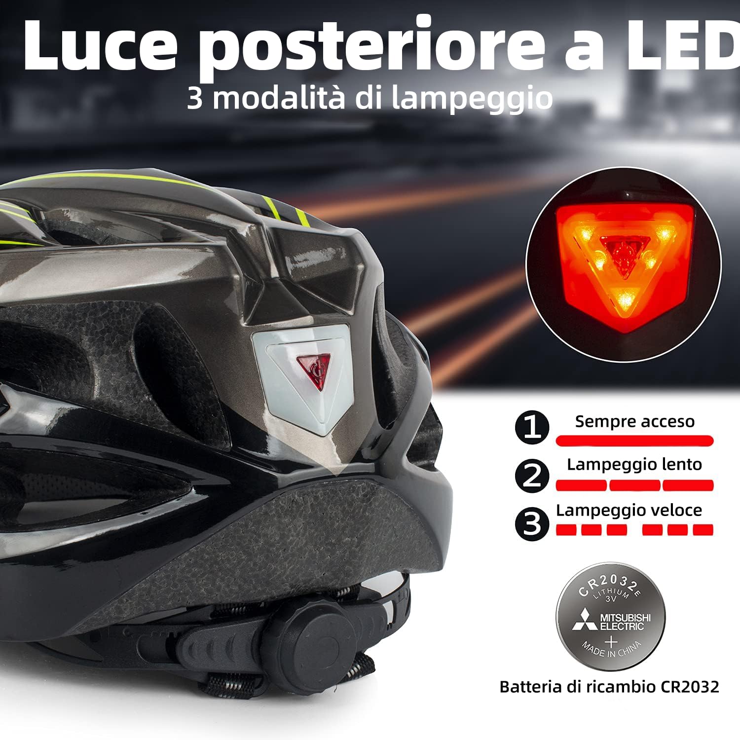 Shinmax Casco Bici Uomo Donna con Luce di LED Casco MTB con Visiera Magnetica Staccabile Shield Caschi Bici Leggero Casco da Bicicletta Unisex Adulto Caschetto Bici Ciclismo Regolabile 56-62cm