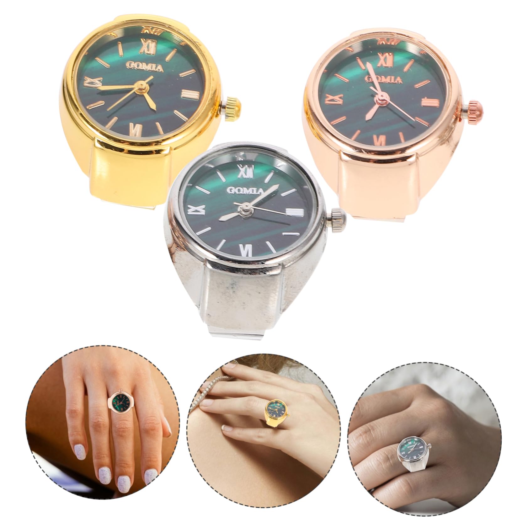 LIFKOME 3 Juegos De Relojes Elegantes con Diseño para Mujer Reloj Informal con Números Romanos 3 Unidades