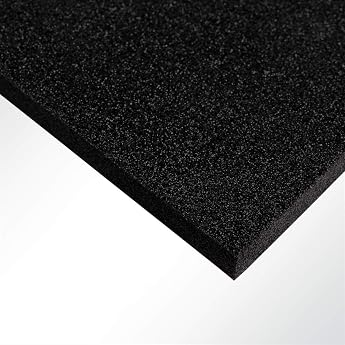 Plastazote  LD29 Polyethylene PE Foam Hard Foam Black 100 x 50 x 5 cm