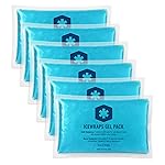 ICEWRAPS Hot & Cold Ice Packs, 3 x 5 in Soft Reusable Gel Packs for Injuries, Headaches, Joints, and Fever Relief, Puncture-Proof Material, 6 Pack, FSA-HSA Eligible