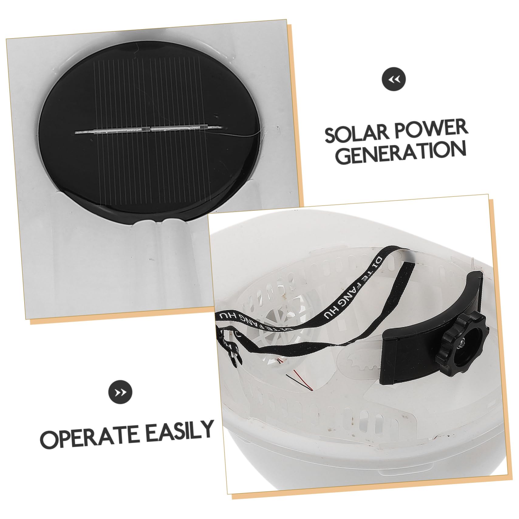 Ipetboom Sicurezza con Ventilatore Solare Integrato Protezione Antiurto e Solare Traspirante per Lavoro Esterno Raffreddamento per Comfort