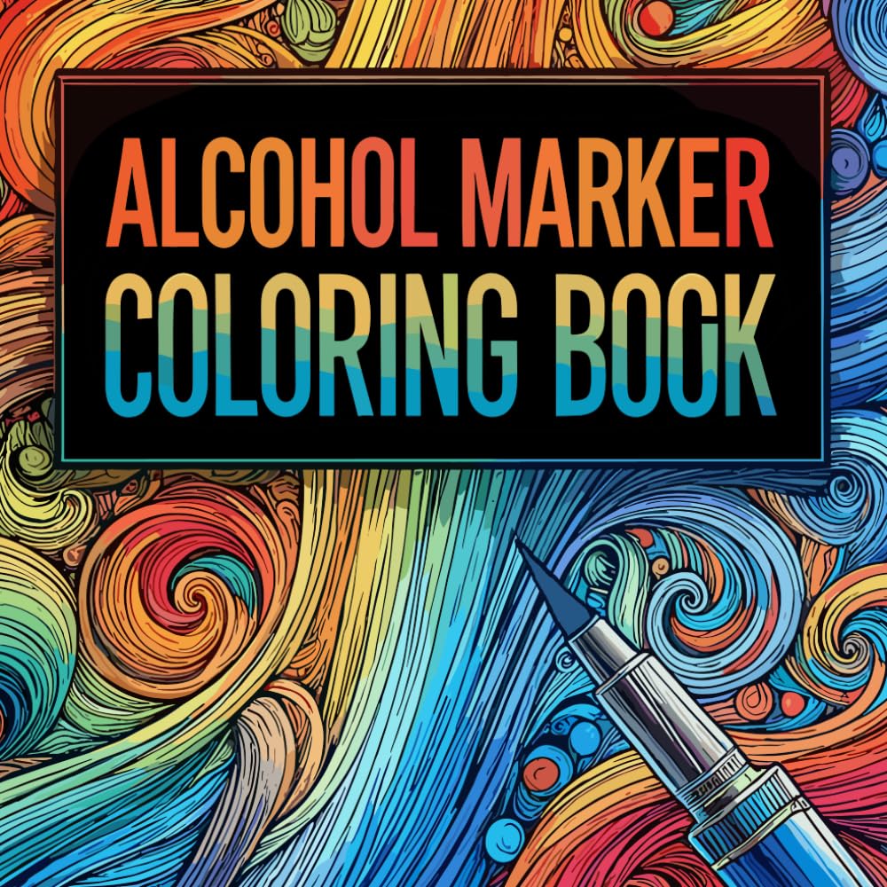 Alcohol Marker Coloring Book: 50 Mandala Coloring Pages for Relaxation & Stress Relief