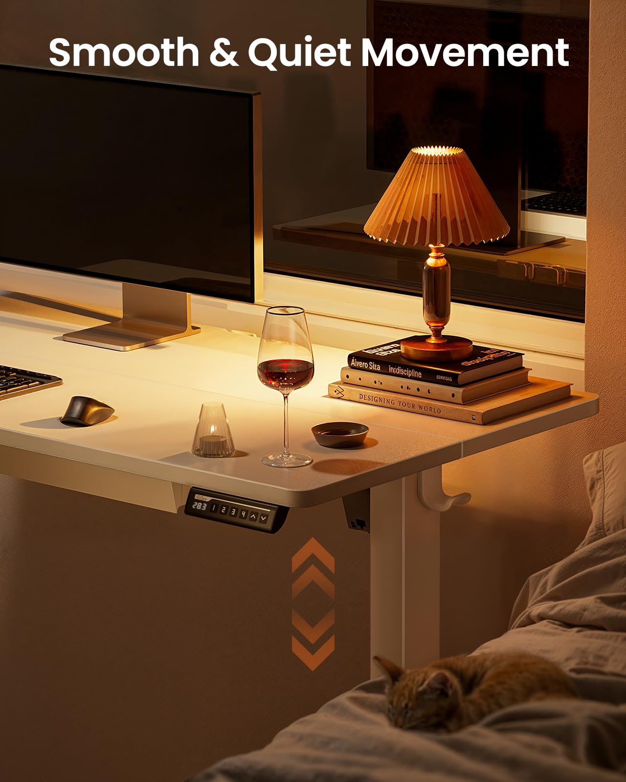 ErGear 55 x 24 Electric Standing Desk with Drawers Height Adjustable Desk with 4 Preset Heights Ergonomic Rising — view 7