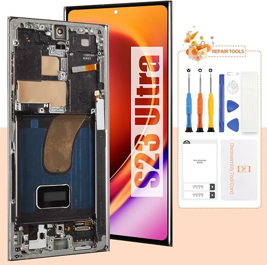 OLED Screen for Samsung Galaxy S23 Ultra Screen Replacement for S23 Ultra LCD Screen SM-S918B Touch Display Digitizer Asse...