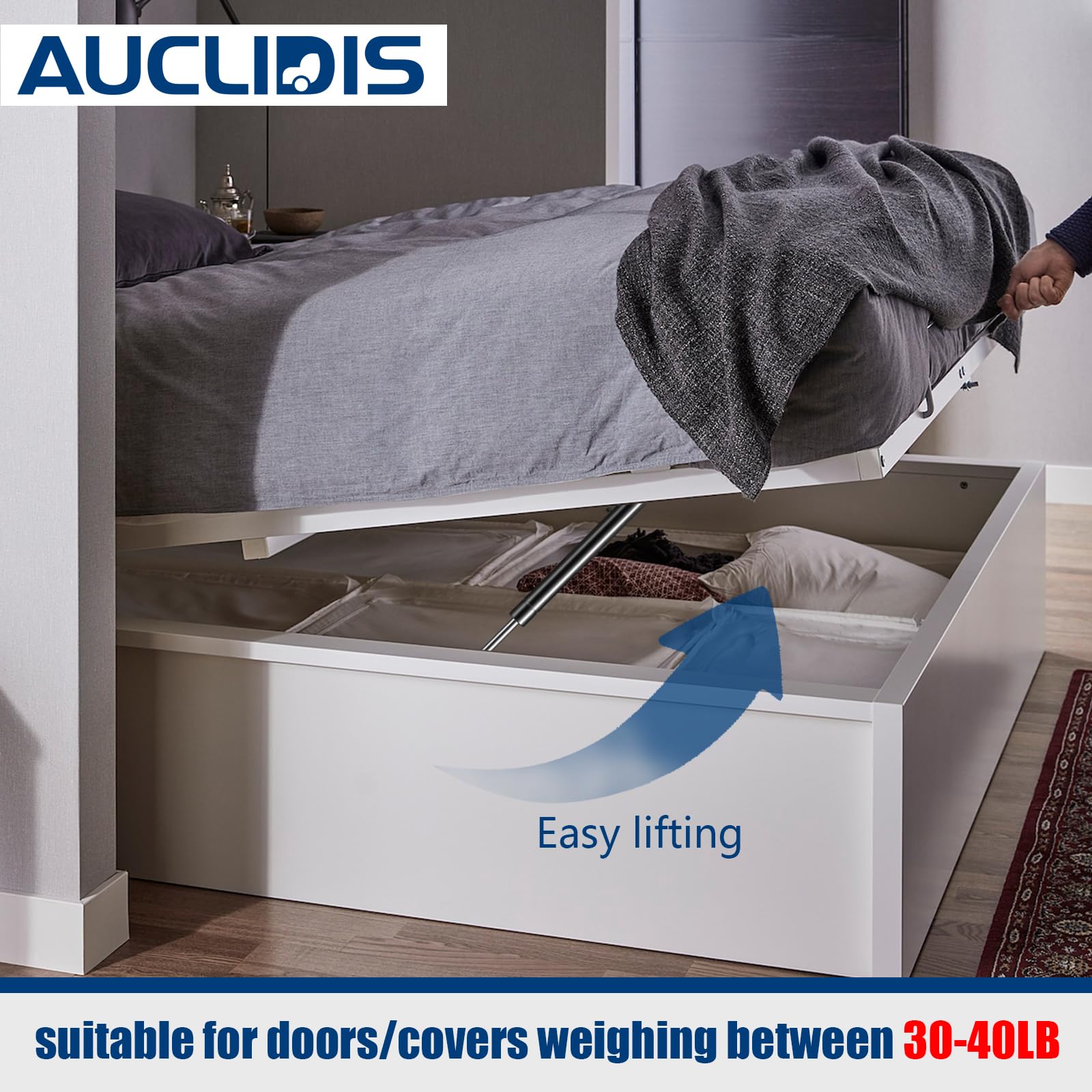 Molla a gas da 63 cm, 15,9 kg/156N, supporto per sollevamento, per camper, letti, porte, porte, cassette degli attrezzi, cantina, barca, portello, materasso, parti di ricambio idrauliche pesanti, set