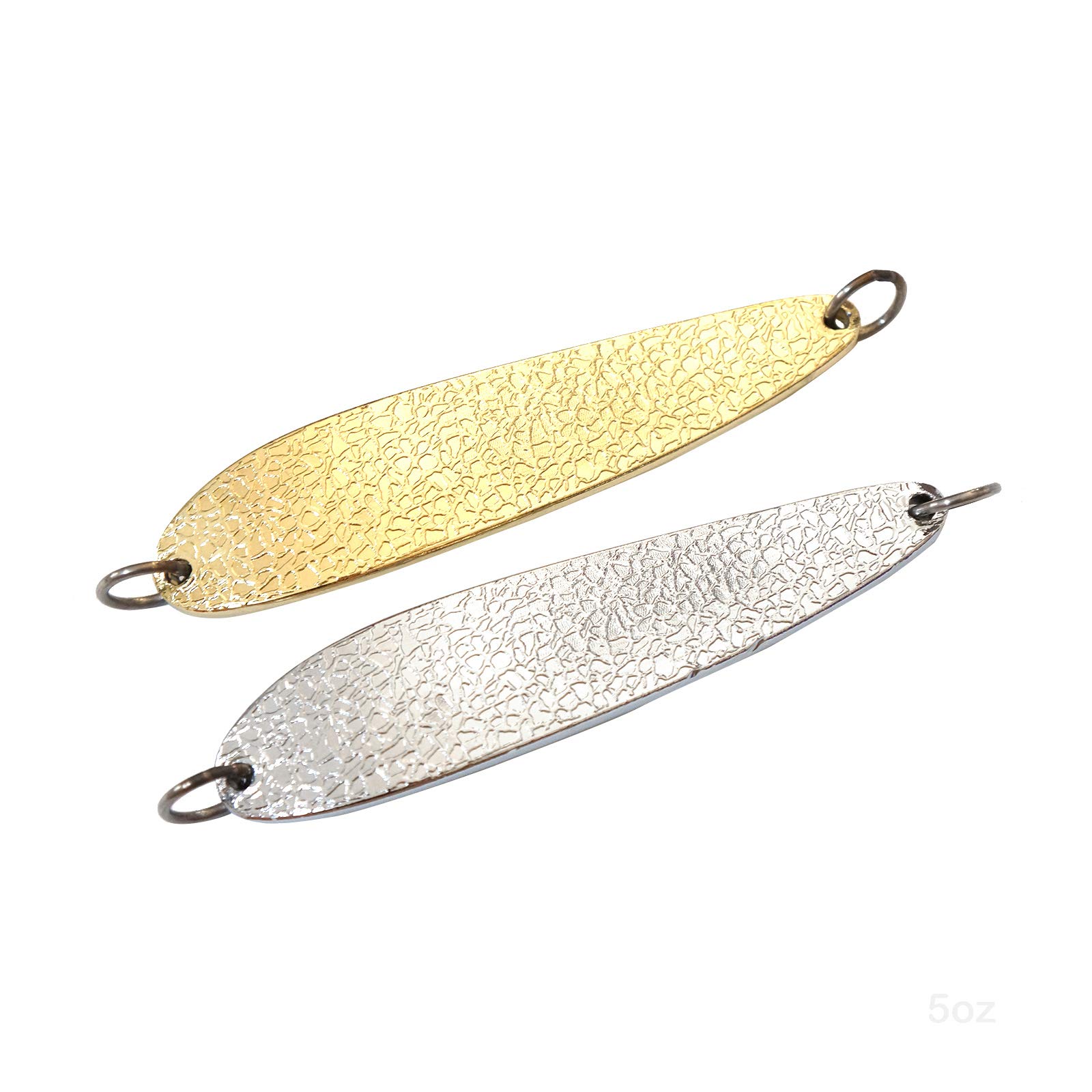 Fish WOW! 5oz 5 inch Fishing Hammered Spoon Bait Lure