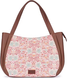 ZOUK Jute Handcrafted Vegan Leather Women's Shoulder Luna Handbags