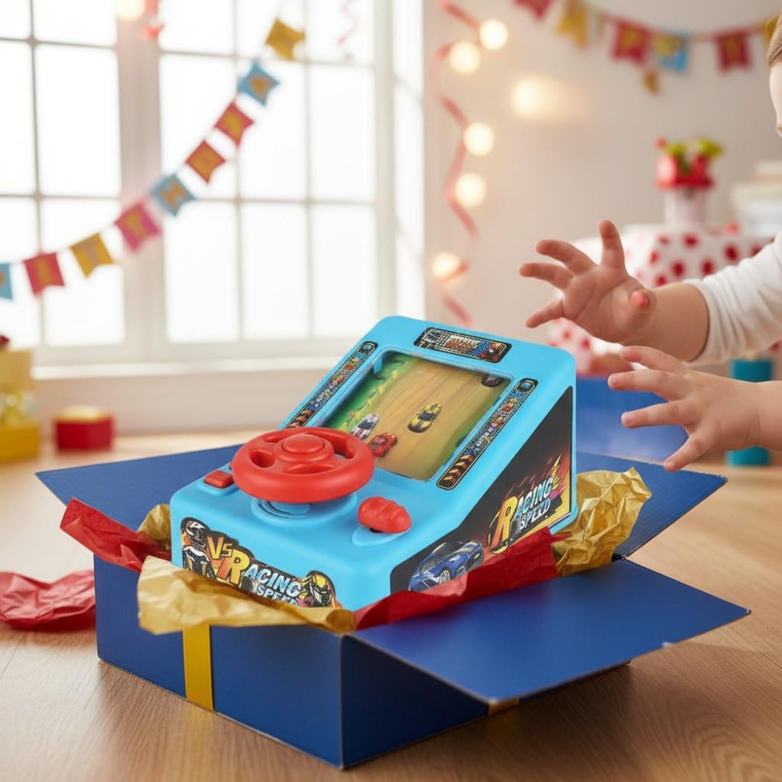 MagiDeal Simulatore di Guida per Bambini Gioco Auto Console Corsa Volante Giocattolo Set Guida con Audio Coinvolgente E Cambio Funzionale Materiale 11 Livelli Adatto a Bambini 3+ Casa Viaggio