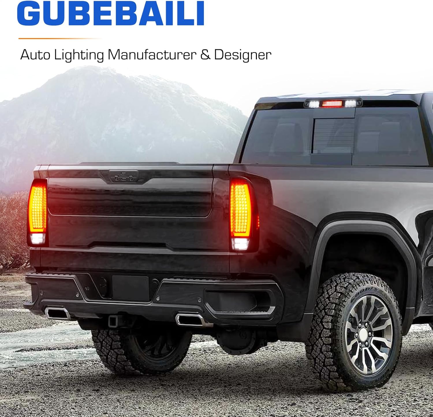 LED Tail Light for Toyota Tacoma 2005-2015, Rear Brake Lamp Taillight Assembly, Smoke Lens