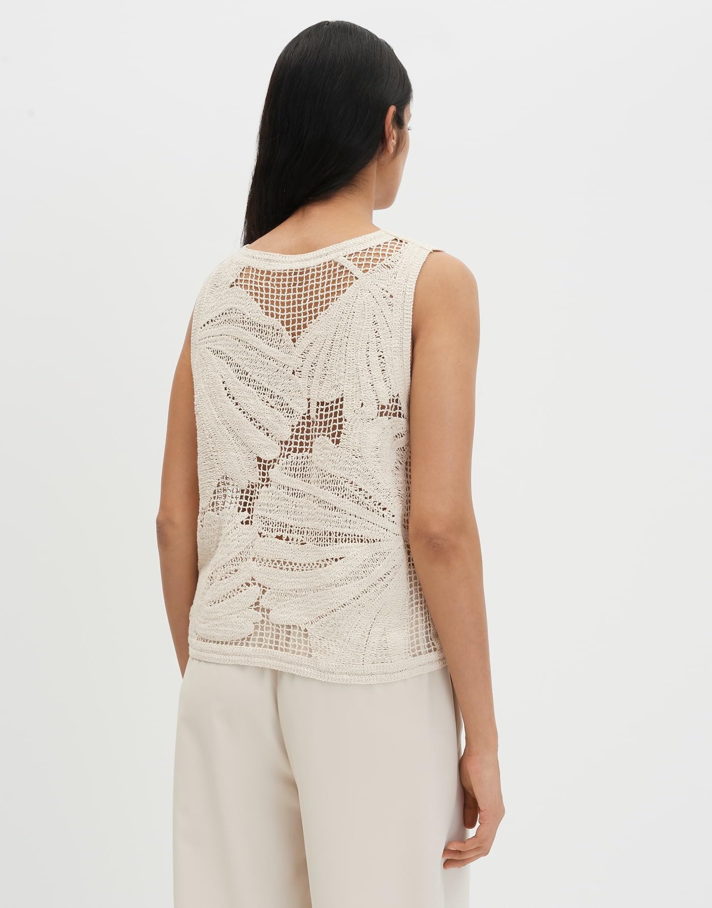 someday Damen Sweatshirt | Häkeltop aus nachhaltigem BCI Cotton Slim Fit