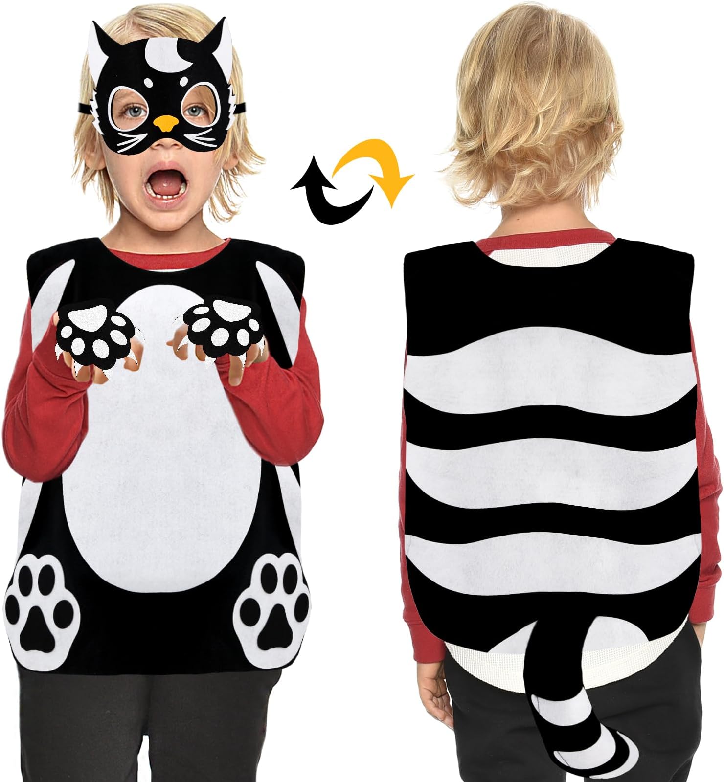 iROLEWIN Octopus Costume for Kids Fish Mask Under The Sea Animal Squid Costume Party Favors Toddler Dress-up Jellyfish Toys