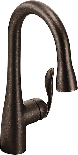Moen 5995ORB Arbor One Handle High Arc Pulldown Bar Faucet with Reflex, Oil Rubb