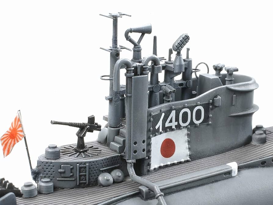 日本海軍潜水艦 伊400 模型 完成品 台付 旧日本軍 置物 インテリア レトロ