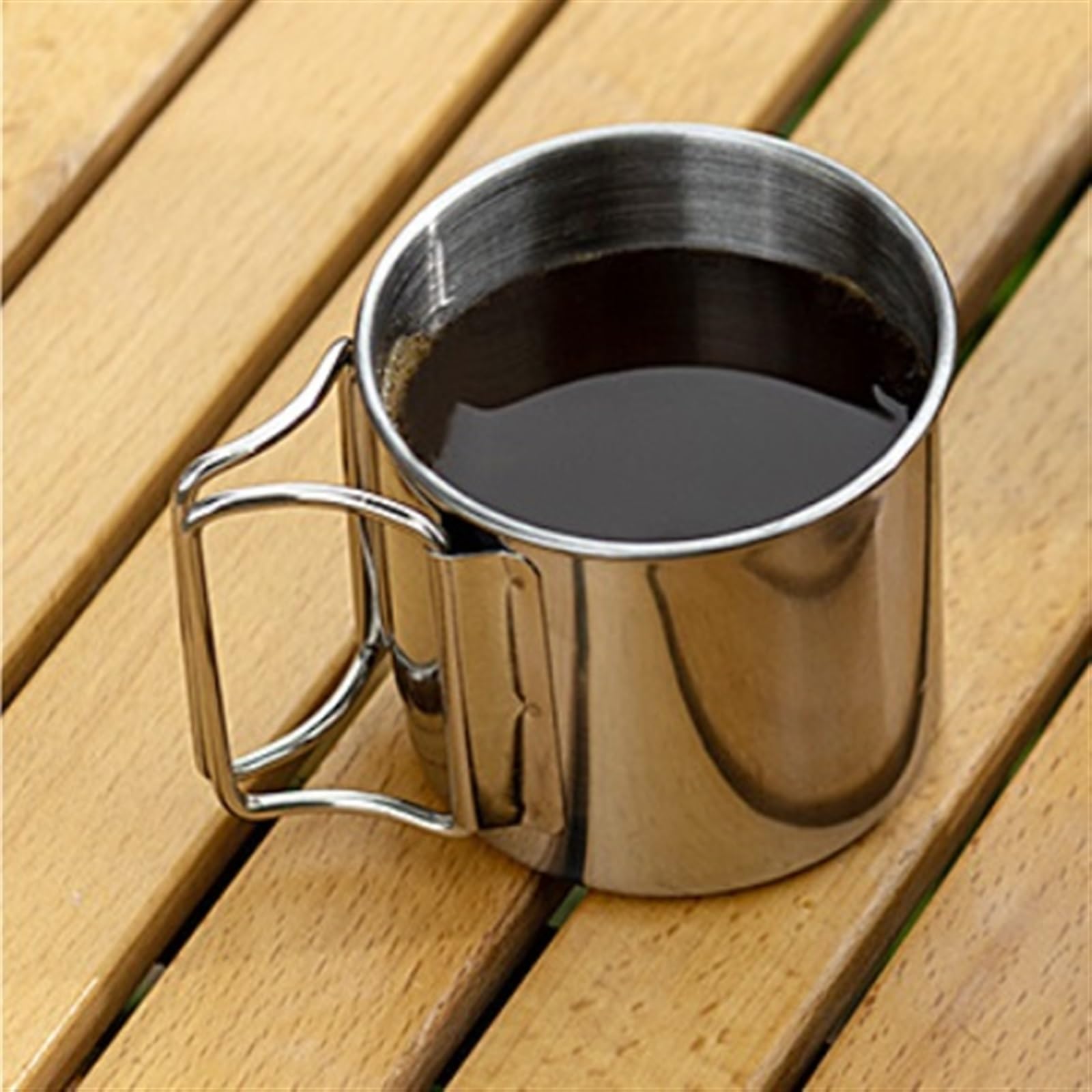 Wasserbecher Becher Faltbarer Griff Tragbare Reise Camping Tasse Milch Teetasse Kaffeetasse