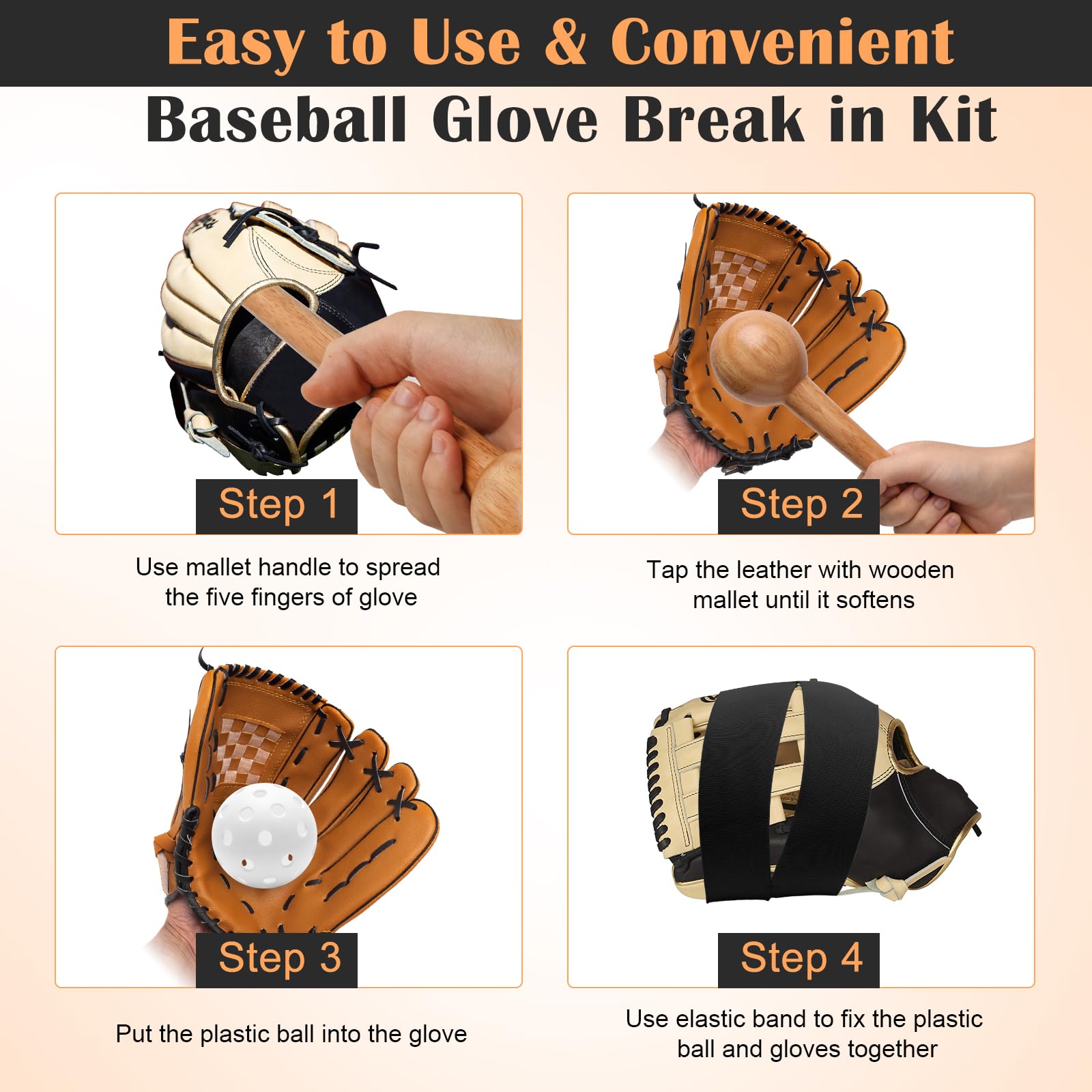 Maillet Pour Gant De Baseball/softball - Une Pièce - Construction - NEUF