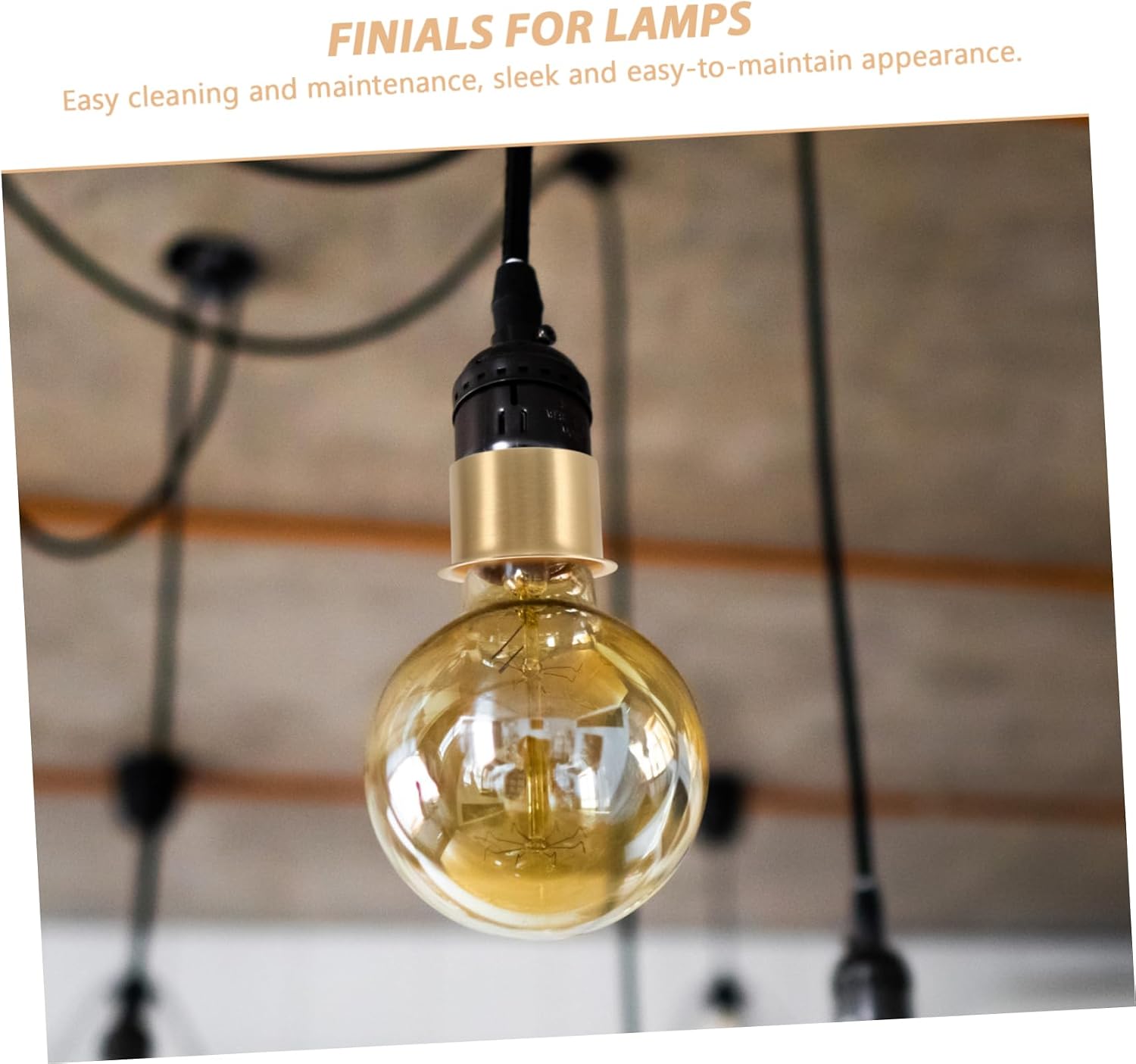 MAGICLULU Modern Finials Lamp Shade Holder Decorative Copper Light Screw Cap for Table Floor Lamps Stylish Lighting Accessory to Secure Lampshade and Enhance