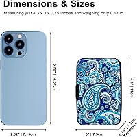 Vista 4 de Tarjetero pequeño con bloqueo RFID, cartera de metal delgado de aluminio, para mujeres y hombres