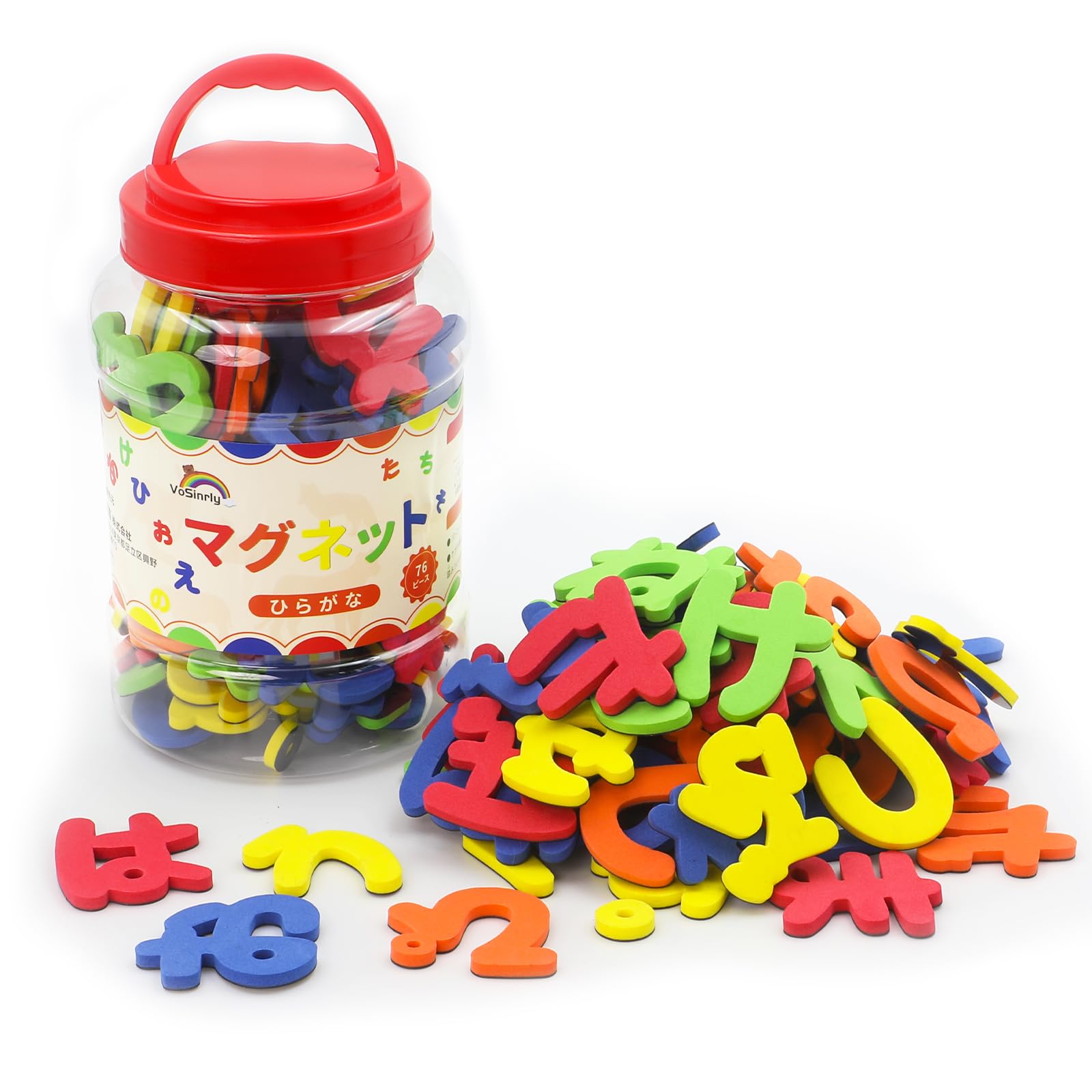 Amazon.co.jp: VoSinrly ひらがな マグネット 76ピース, 日本語