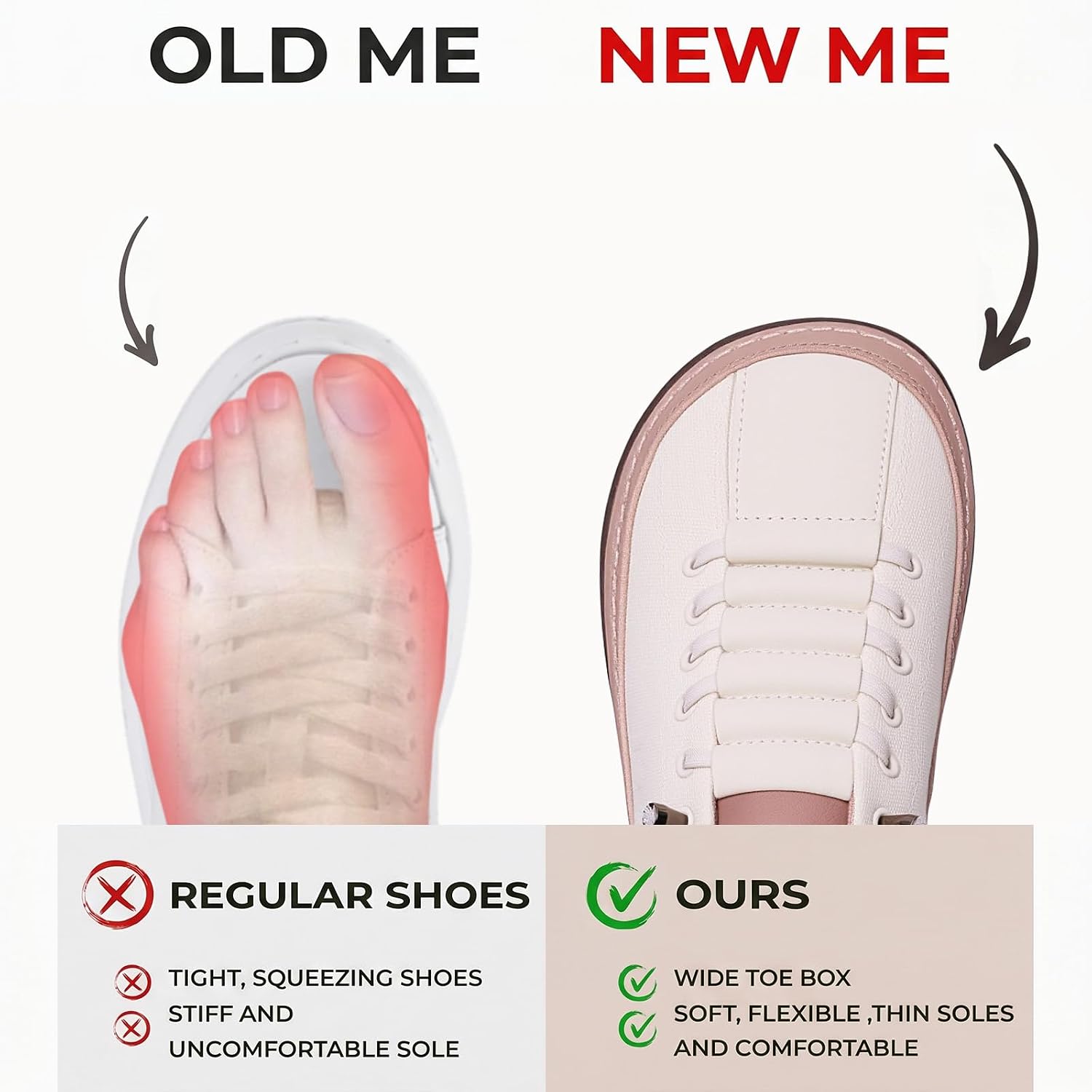 Women's Wide Toe Box Barefoot Shoes for Women with Arch Support, Slip-On Walking Shoes, Comfortable Casual Loafers for Standing All Day, Lightweight Shoes for Wide Feet