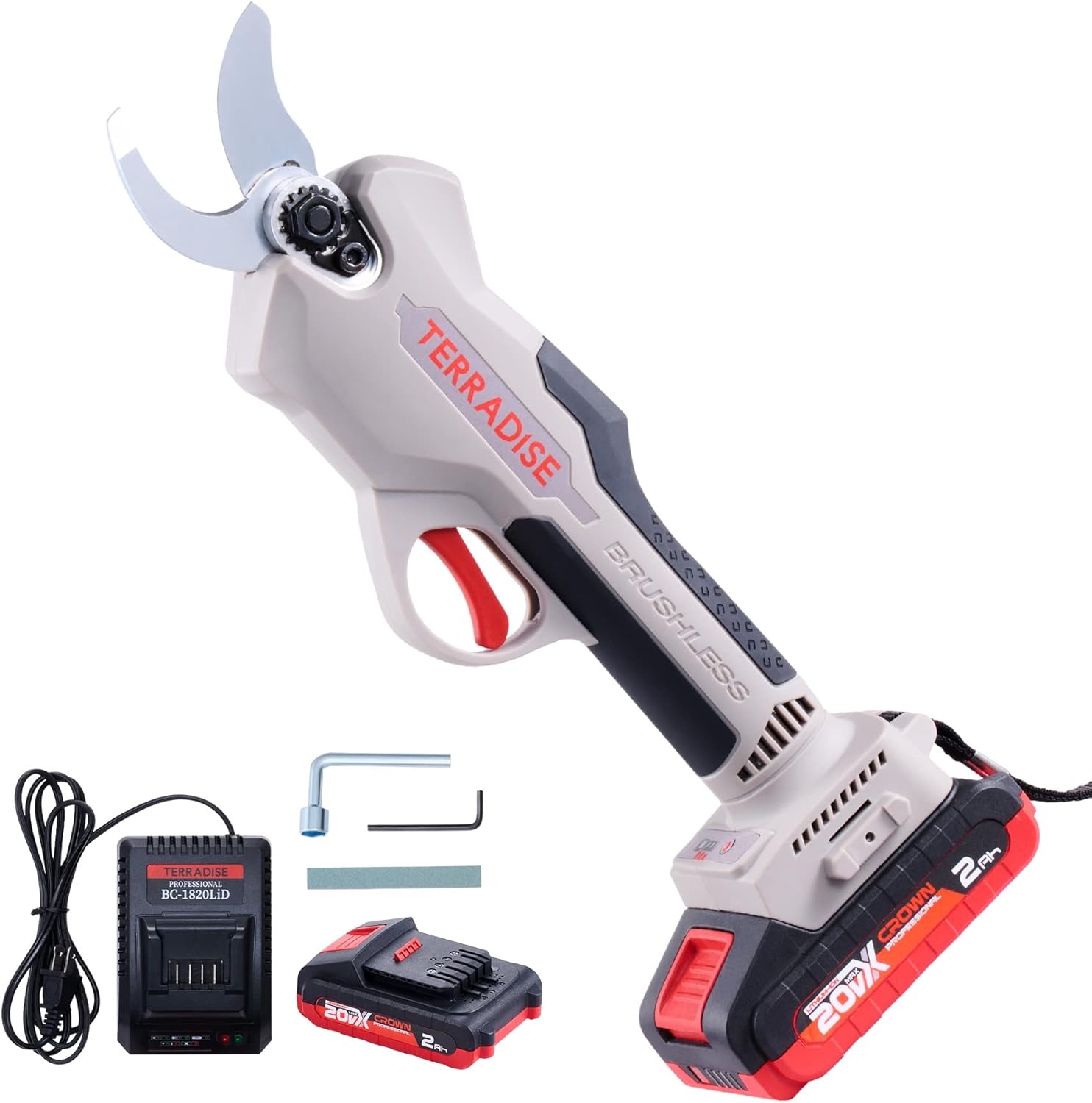 Electric Pruning Shears for Gardening, Power Garden Shears with Rechargeable 2000mAh