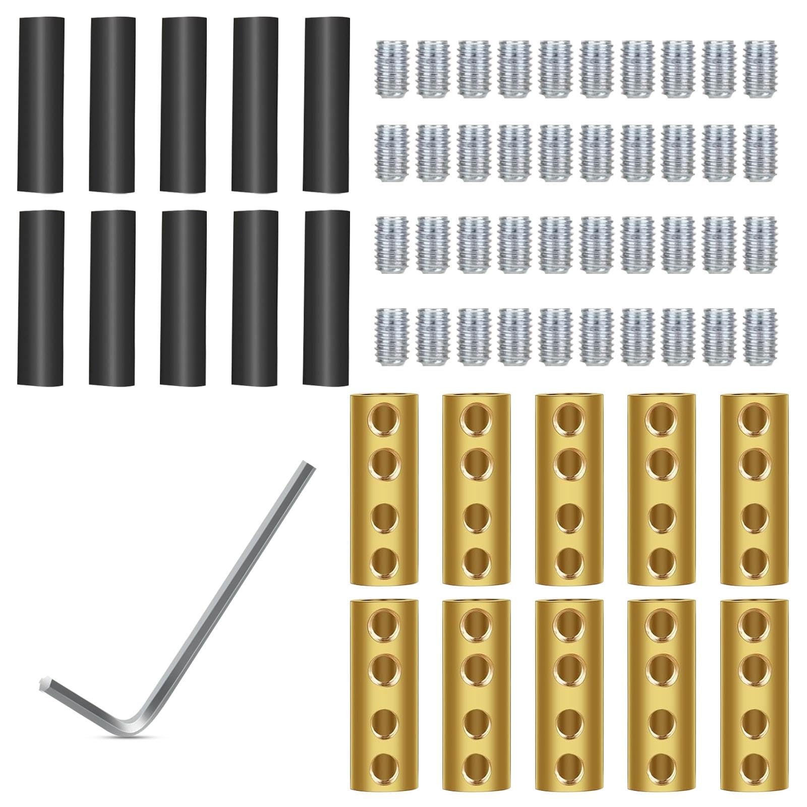 PRECIHW 10 Sets 80A Quick Wiring Connection Terminal, 6 AWG Wire