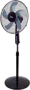 Jata JVVP3135 – Ventilador de Pie con 3 velocidades, altura regulable, oscilante, cabezal inclinable. Silencioso. Bajo consumo. 2233 m3/h